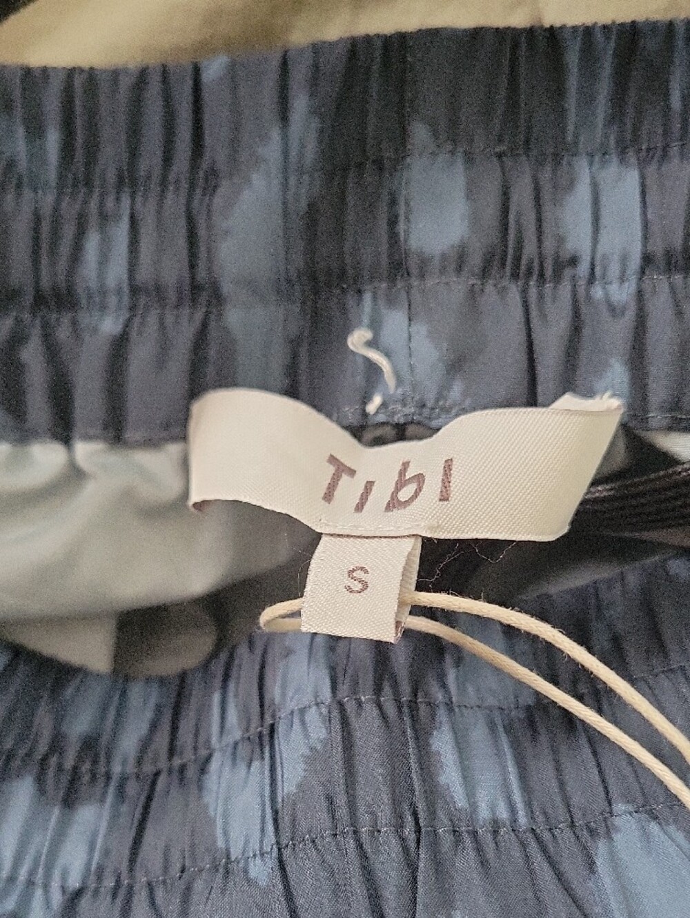 Tibi Recycled Sporty Nylon Cheetah WIde Leg Pull-On Pant - Navy Fog - S - NWT - Picture 4 of 12
